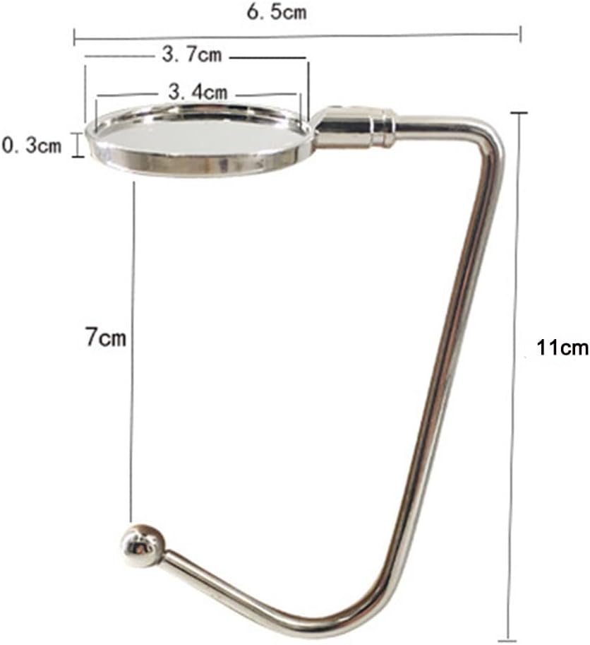 8 Pack Purse Hook Hanger, Metal Hook Long Handbag Hanger for Table Desk,Portable Bag Holder Under Counter Handbags Hook for Women Girl