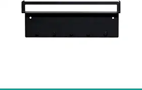 Porta Chaves, Chaveiro Organizador, Gancho, Porta-chaves, Prateleira de parede, preto, 10x26cm - GEGUTON