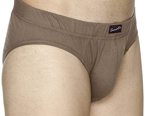 Image of Semantic Men's Solid Cotton Brief Underwear - Pack of 3