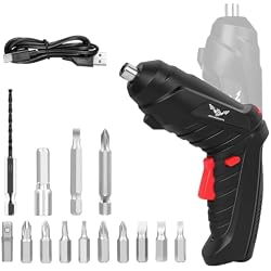 JENABOM 3.6V Cordless Electric Screwdriver Set, Mini Drill Set | Rechargeable Small Screwdriver with Bits, Ideal for Home Repair & Furniture Assembly