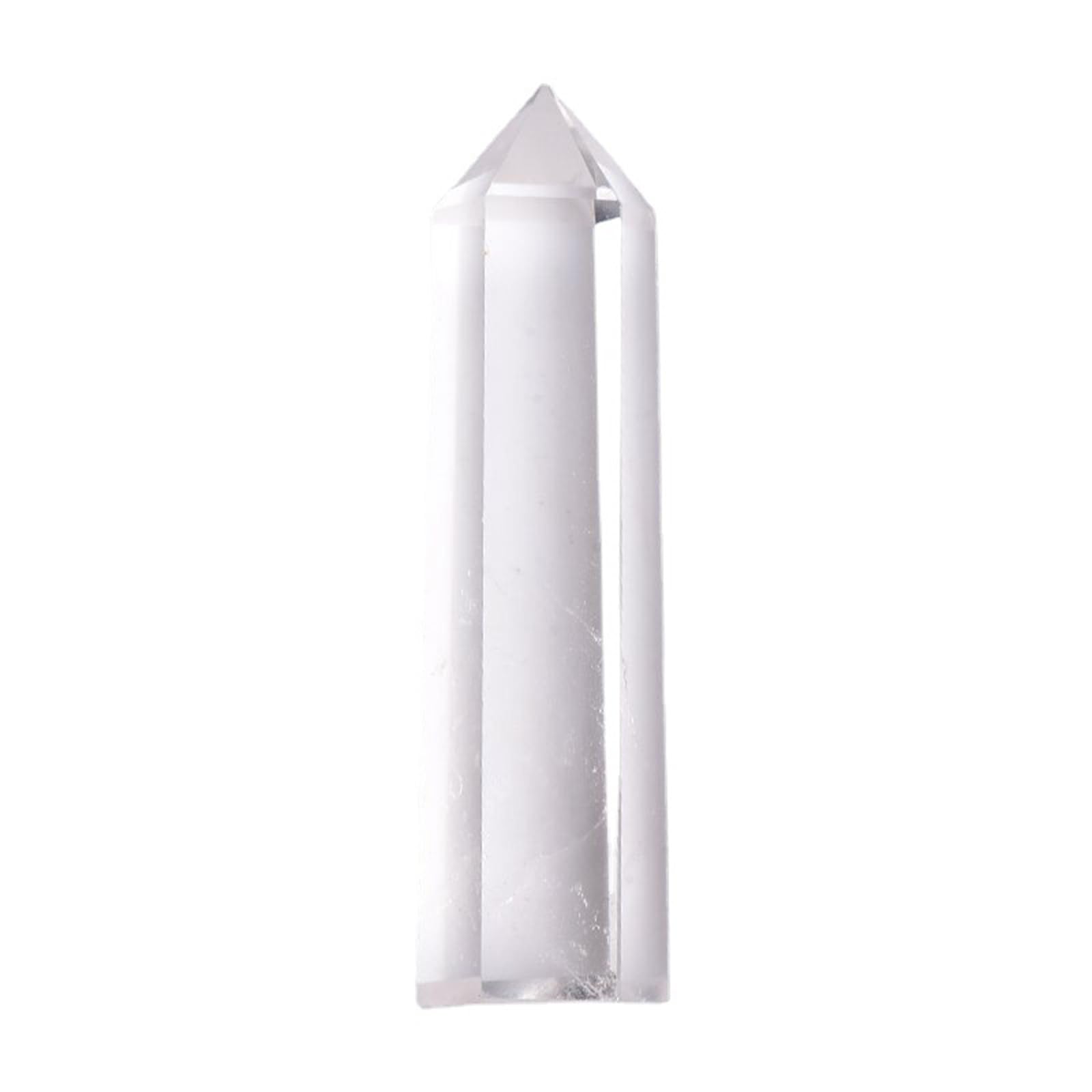 Hhhxkkuo Natural Clear Quartz Single-Pointed Hexagonal Column – Genuine Raw Crystal Point Scepter for Reiki, Space Clearing, Chakra Balancing