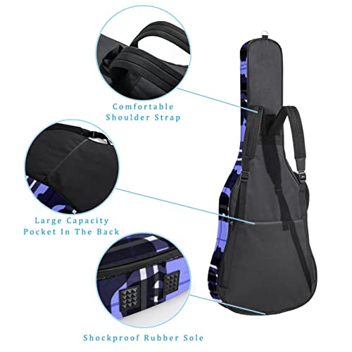 Étui de protection rembourré pour guitare acoustique classique Motif feuilles Violet, Multicolore 06, 42.9×16.9×4.7 in… - Les Beatles, Paul McCartney, John Lennon, RIngo Starr, George Harrison Étui de protection rembourré pour guitare acoustique classique Motif feuilles Violet, Multicolore 06, 42.9x16.9x4.7 in… – Image 4