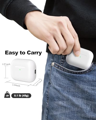Image of Charging Case Replacement for AirPods Pro 3 - Wireless Charger Case Compatible with Air Pods Pro 3rd Generation with Touch-Control Bluetooth Pairing Sync & 450mAh Battery