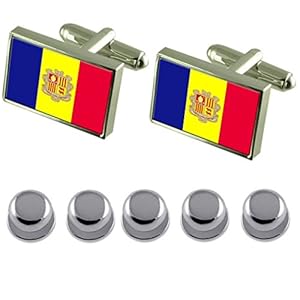 Select Gifts Hemdjurk Studs Andorra Vlag Manchetknopen