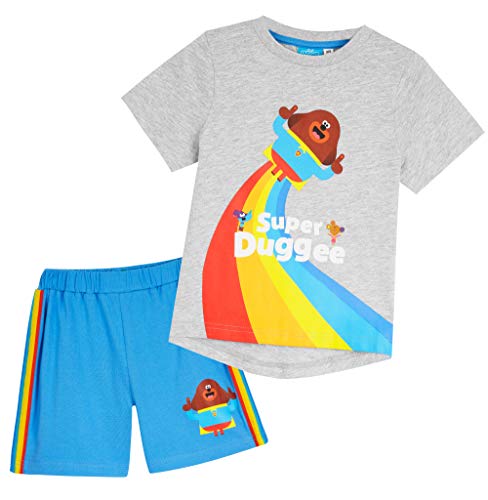 Hey Duggee Pantalones Cortos Y Camiseta, Ropa Bebe Niño Desde 12 Meses hasta 5 Años, Conjunto de Verano con Pantalón Corto y tee Shirt, Regalo para Niños (4-5 Años) Cover