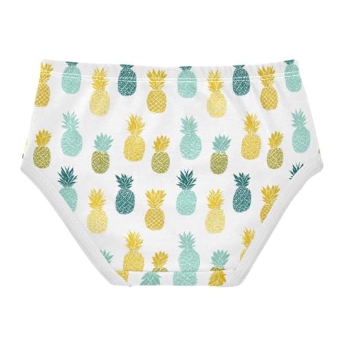 Wusikd Cute Pineapple Yellow Girls' Underwear Cotton Girls Briefs Soft Toddler Underwear 2T2
