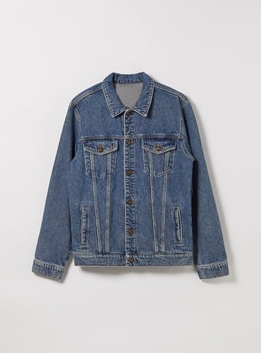 Image of KOTTY Men's Stylish Black /Blue Denim Jacket for Winter Casual Biker Riding Wear Trendy Upper Jeans Look Outfit