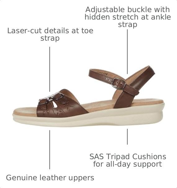 Image of Leather Duo Sandals by SAS