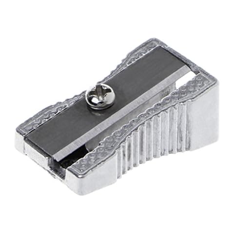 Single Hole Pencil Sharpener Metal Bevelled Sharpener Stationery School Office Supplies Cover