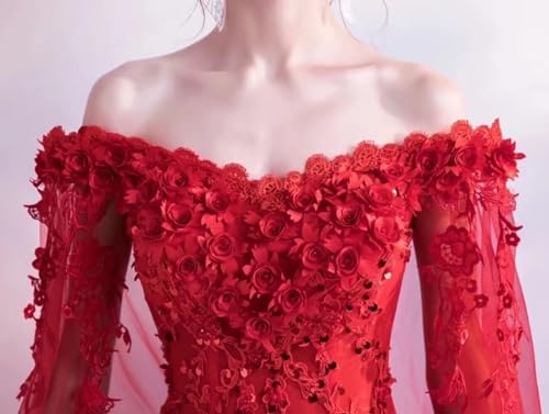 Women's Off The Shoulder Masquerade Puffy Prom Dress Long Ball Gowns Quinceanera Gothic Dress Sweet 16 - Image 4