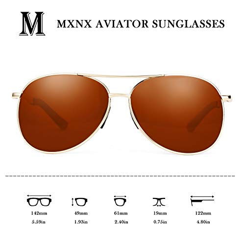 Image of mxnx Aviator Sunglasses for Men Polarized Women UV Protection Lightweight Driving Fishing Sports Unisex glasses MX208