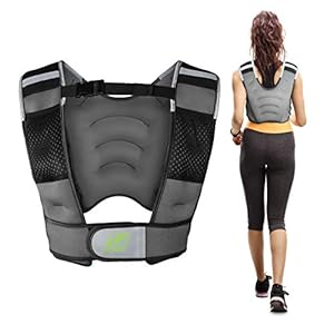 RitFit Adjustable Weighted Vest with Neoprene Fabric for Men&Women Weight Vest for Workout, Strength Training, Muscle Building (Black – 10LB)