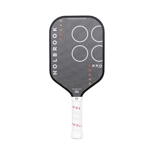 Holbrook Aero Series Edgeless Pickleball Paddle: USAPA Approved Metallic Poly Carbon Fiber Weave Surface Foam Polypropylene Core Widened Sweet Spot Controlled Touch - 16mm
