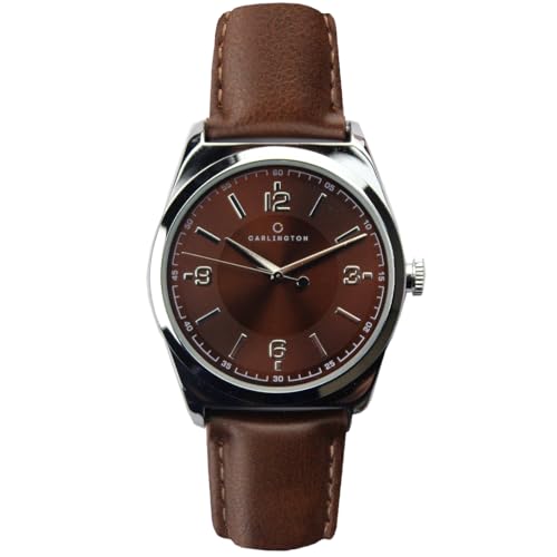 Image of Carlington Aristocrat Series Analog Watches for Men with Premium Leather Strap - CT 1072
