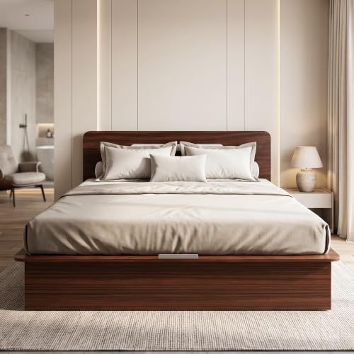 Image of Interio by Godrej Juno King Size Wooden Bed with Box Storage