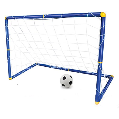 Suyi Portable Detachable Mini Kids Football Goal Soccer Door Set Best Gift for Baby,with Soccer Ball and Pump,Indoor and Outdoor Sports