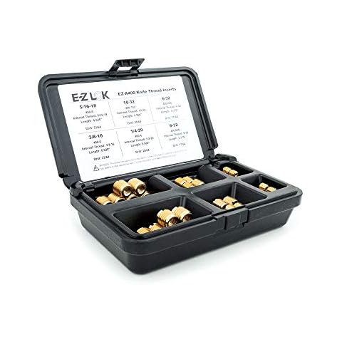 E-Z LOK Threaded Insert for Hard Wood Assortment Kit Brass Thread Inserts 6-32 to 3/8-16 Cover
