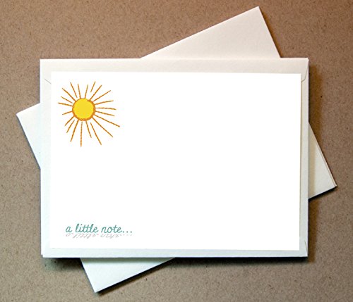 Little Notes by Comptime Sun Note Cards (24 Non-foldover Cards and Envelopes),4.25 x 6