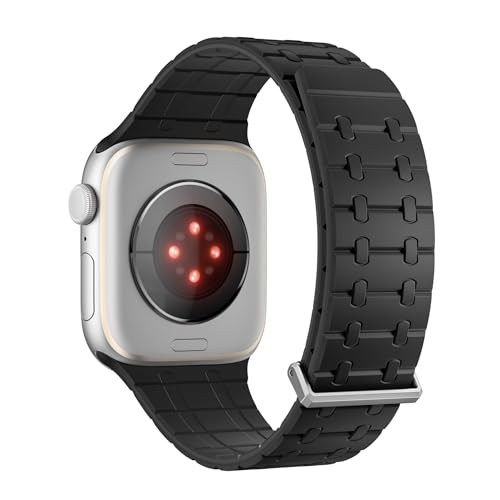 Bracelet de montre magnétique en silicone étanche compatible Apple Watch 49mm 46mm 45mm 44mm
