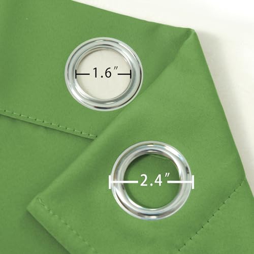 Image of LEMOMO Blackout Curtains 52 x 90 Inch Long Light Green Curtains Set of 2 Panels Room Darkening Curtains for Bedroom and Living Room