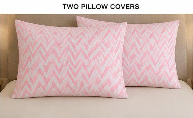 Image of NEW LEAF Cotton Fitted King Bedsheets with 2 Pillow Covers | Elastic Fitted | Wrinklefree | Ultrasoft |Winter Bedsheet 200 to 220 tc Floral | 78x72+10 Inches, Blush Pink