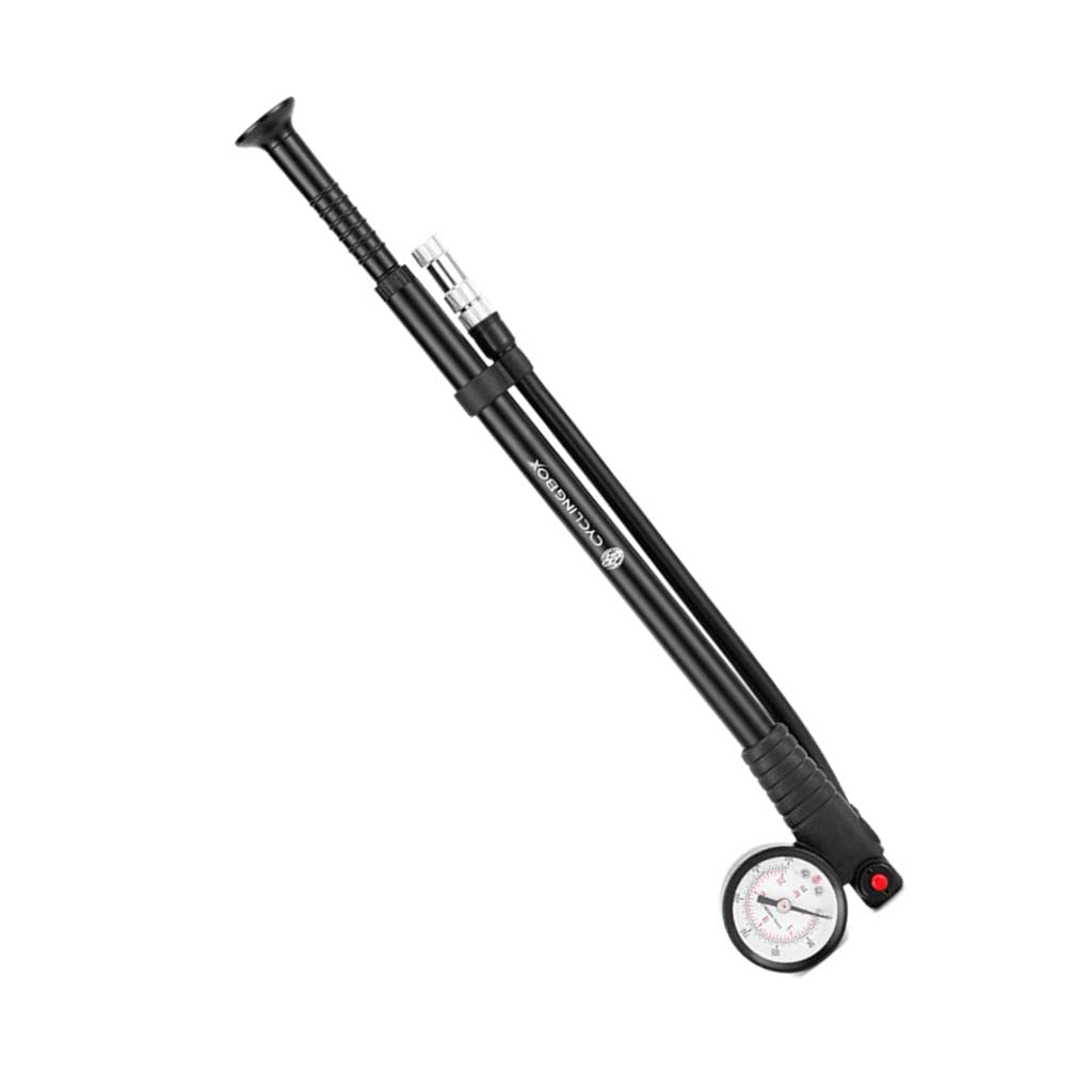 Pompa Ad Alta Pressione per Forcelle Ammortizzate di Mountain Bike, Mini Pompa Portatile con Pulsante di E Manometro di Precisione, in Allumini