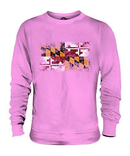Sweat Maryland État Drapeau Délavé Unisexe, Pull Vintage Homme Femme