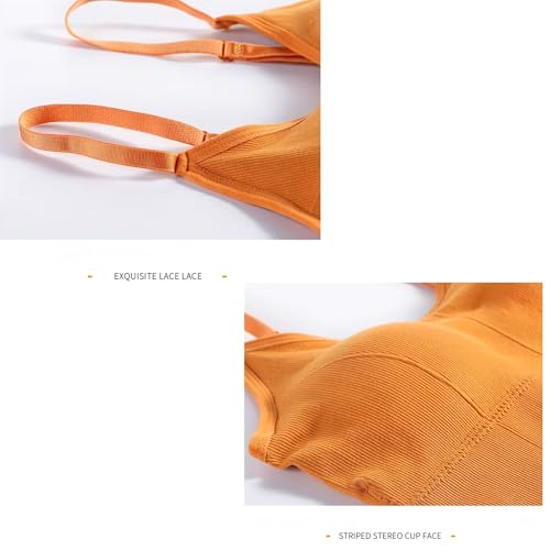 Image of Kaththai Women Cotton Padded Wire-Free Sports Bra with Adjustable Straps Soft Padded Push-Up Bra for Yoga, Fitness (Free Size Bra Fit Up to 28,30,32,34)