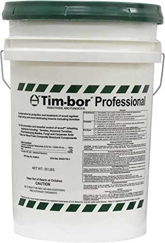 Nisus Tim-BOR Professional Insecticidal Dust, Water-Soluble Borate Powder, Wood Preservative and Fungicide for Termites, Carpenter Ants, Wood Decay, 25 lbs