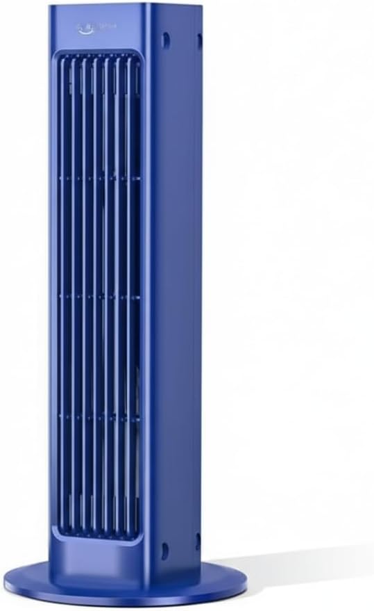 Tower Fan With Remote, Portable Cooling Fan For Bedroom, 60° Oscillating Quiet Tower Fans With 4000mah Battery & 3-in-1 Stand/wall Mount, Blue Abs