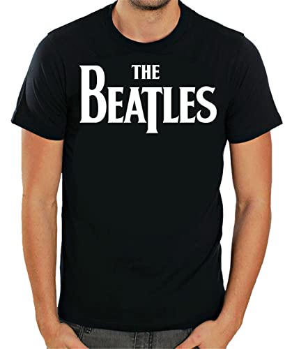 The Beatles Short Sleeve Black Men T Shirt Tee Vintage Gift for Men Women Hot Black - Les Beatles, Paul McCartney, John Lennon, RIngo Starr, George Harrison The Beatles Short Sleeve Black Men T Shirt Tee Vintage Gift for Men Women Hot Black