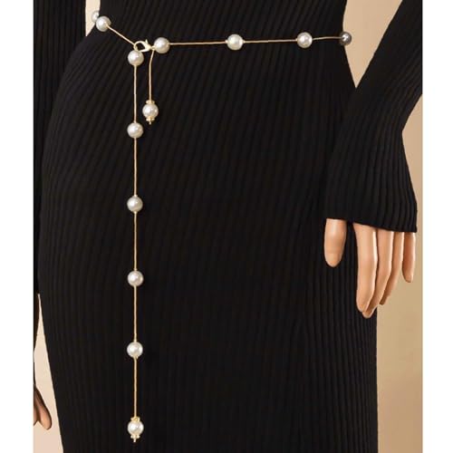 Waist Chain Belt Body Chain Jewelry for Women Pearl Flower Waist Belt Jewelry Christmas Birthday Gifts2