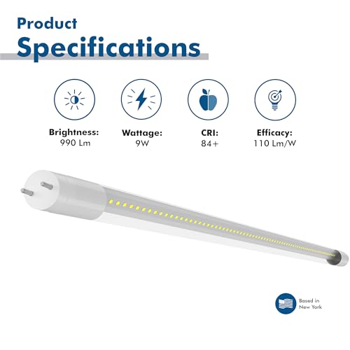Lámpara LED tubular 18 in T8 G13 Plug & Play 9W 6000K miniatura 2