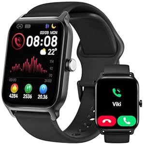 Smart Watch for Men Women, Answer/Make Calls, Alexa Built-in, [1.8″HD Screen] Smart Watches for iPhone/Samsung/Android, Fitness Watch with Heart Rate Sleep SpO2 Monitor,IP68 Waterproof, 100+ Sports