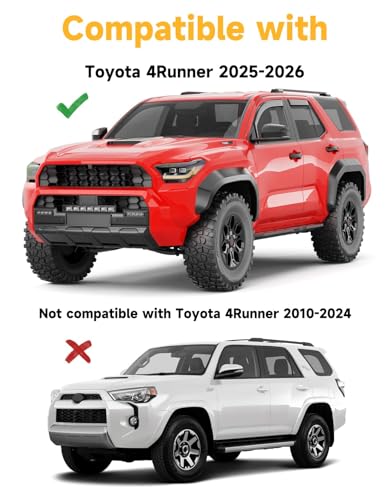 Image of in-Channel Window Visors Rain Guards for Toyota 4Runner 2025-2026 | Extra-Thick,Extra Durable,Window Deflectors,Vent Visors,Vent Shades,Car Accessories,Polycarbonate (PC)