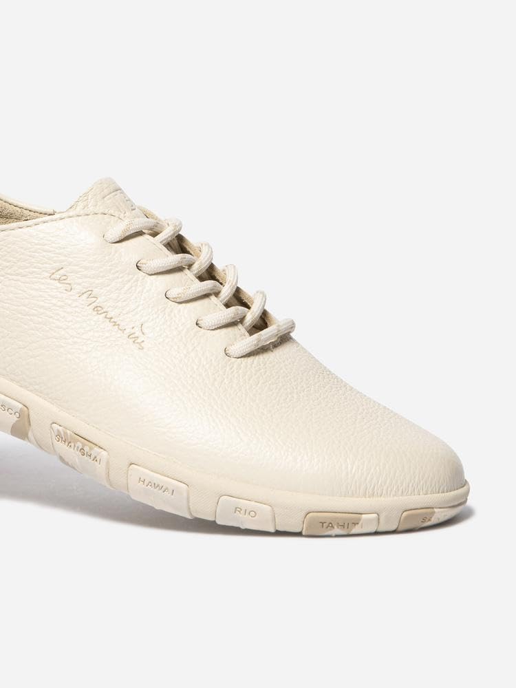 tbs Bootsschuh Jazaru J7523, Glattleder, Ecru-Beige mit mehrfarbiger Sohle, Fußbett zum Wechseln Beige