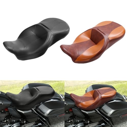 Asiento de motocicleta exclusivo estilo CVO para Harley Electra Glide 2014-2020 Desert 2