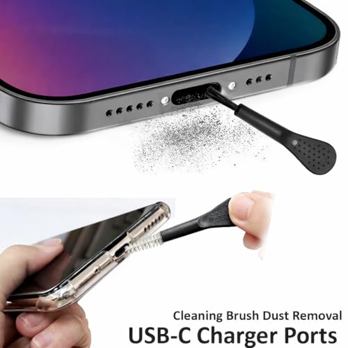 Image of Mizi USB C Dust Plug for iPhone 17 Pro Max (4 Pack) - Charging Port & Speaker Port Protector, Complete Cleaning & Maintenance Accessories - Orange