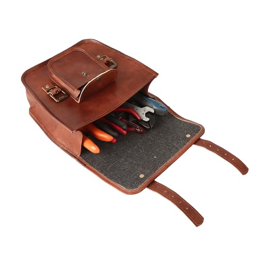 Bolsa de Cuero para Motocicleta, Alforjas Laterales, Marrón miniatura 5