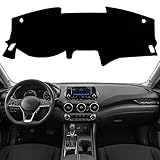 KEEGTBOX Dash Mat Cover Interior Dashboard Protection pad Compatible with Nissan Sentra S SV SR Sedan 2020 2021 2022 2023 Sunshade Glare UV Rays Protector (Black Trim)