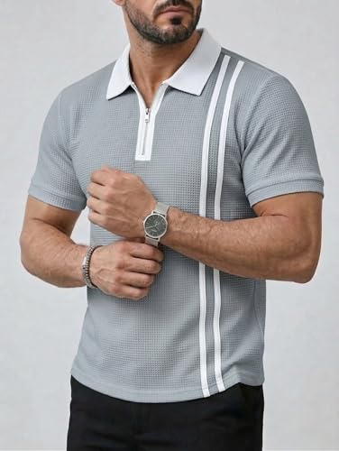 Image of JVX Men Polo T Shirt || Waffle Polo T Shirt for Men || Regular Fit Knitted Tshirt for Man || Coller T-Shirt (Available in Plus Size, Also Available in Combo Packs) (MRT-224)