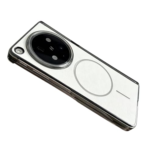 OPPO Find N6�Ή� �P�[�X ���C�z�� ���C�����X�[�d�Ή� ��d��]���ی� �Ռ��z�� �y�� �ɔ� ���U�[���܂肽���݃X�}�z �J�o�[ N6-LZ-60417 (�z���C�g)