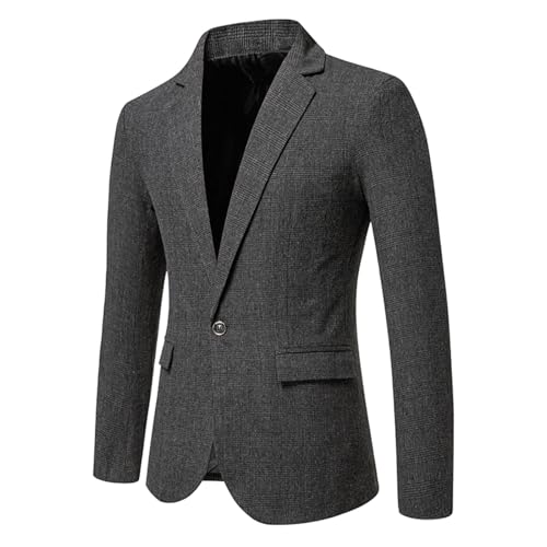 Men's One Button Blazer Casual Solid Color Wedding Suit Jackets Slim Fit Lightweight Sport Coats Formal Blazers2