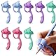 EAVUYIS 8 Stück Schreibhilfe für Stift Kinder, Silikon Stifthalter Kinder Hilfe, Ergonomische Bleistiftgriffe, Stifthaltung Kinder Hilfsmittel für Kinder Korrektur des Stiftgriffs