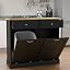 Black Double Trash Cabinet