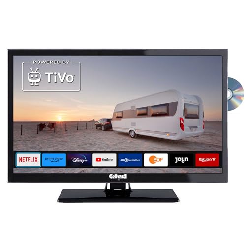 Gelhard GTV2422I Smart TV 24 Zoll DVB/S/S2/T2/C, DVD, USB, 12V 230 Volt WLAN