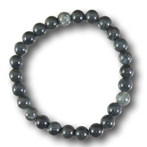 神居古潭石 （カムイ・コタン） ブルー 8mm玉ブレスレット 証明書付 18.0g 【榎本通商 11555】