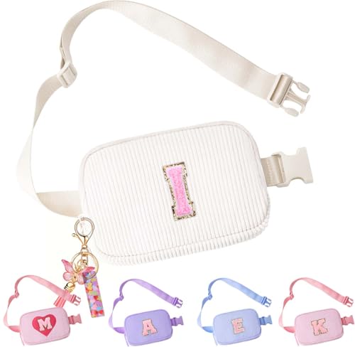 Image of Belt Bag for Girls Gifts - Birthday Gifts for Teenager, Personalized Gifts for Mom Freind Sister Teacher, Graduation GiftsInitial Crossbody Bag Belt Bag for Women I
