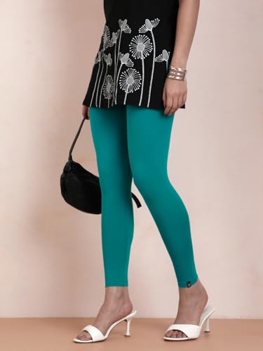 Image of TWIN BIRDS Women Viscose Ankle Leggings | Stretchable Kurti Wear Bottom