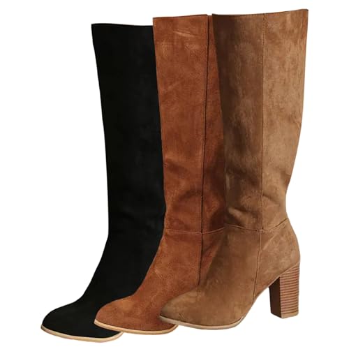 Bottes western grande taille avec fermeture éclair pour femme active